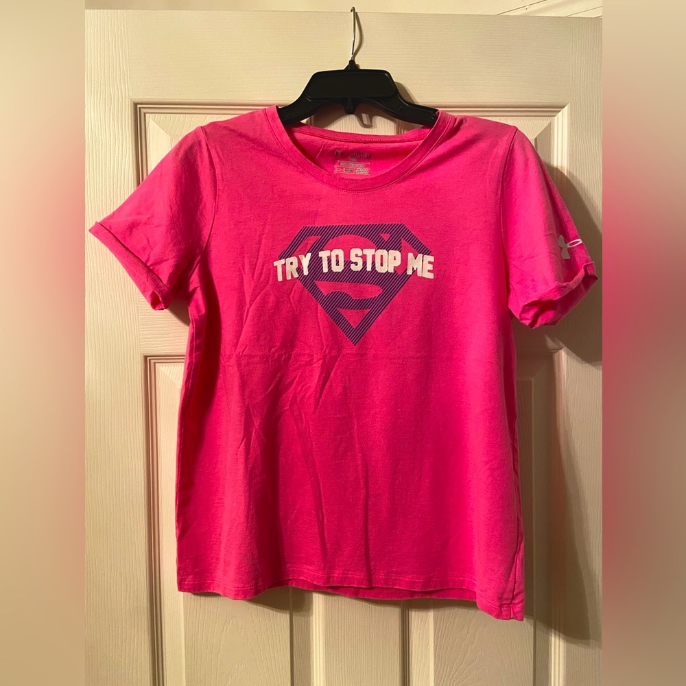Pink Under Armour T-Shirt Size YXL New without tags